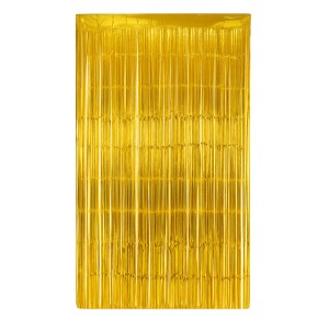 CORTINA METALIZADA DORADA 1x2mts